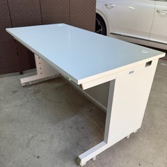 良品★サンワサプライ製★ホワイトデスク★OP収納付き★ERD-DR1の画像
