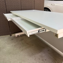 良品★サンワサプライ製★ホワイトデスク★OP収納付き★ERD-DR1の画像