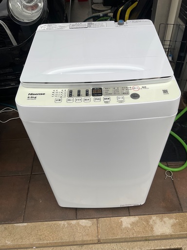 売約済み【分解洗浄済み】ハイセンス全自動洗濯機 5.5kg  2024年製＊美品＊