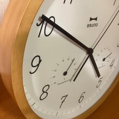 （お話中）BRUNO ブルーノ ウッド温湿ウォールクロックの画像