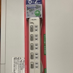 ★購入新しい！【新品・未開封】ELPA スイッチタップ節電タップ延長コンセント6個口2m LEDランプ　1点の画像