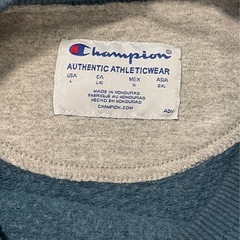 Champion 古着　スウェット　L 青緑の画像