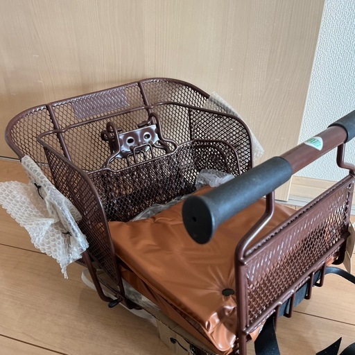 自転車 チャイルドシート ブラウン メッシュ