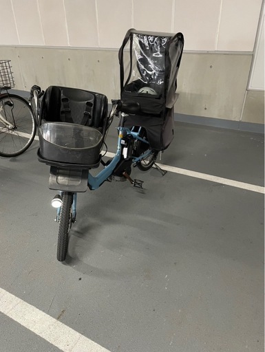 <希望者多数のため受付終了>YAMAHA パスキス　電動自転車　三人乗り　バッテリー　充電台付