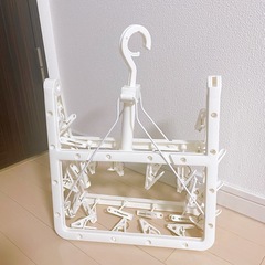 折りたたみ物干し  ピンチハンガー付きの画像