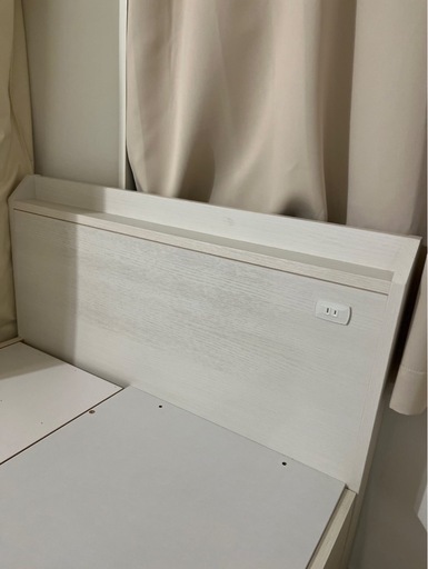 すのこシングルフラットヘッドボードチェストベッドセット