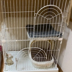 猫　ペット用ケージ　2段　アイリスオーヤマの画像