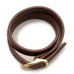 タケオキクチ ブラウンレザーブレスレット定価¥10000の画像