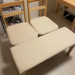 【定価:27,990円】無垢材ダイニングセット LOWYAの画像