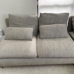 L型ソファ　グレー　の画像