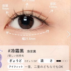 【wosado】美品　冷霧黒　マグネット式つけまつげの画像