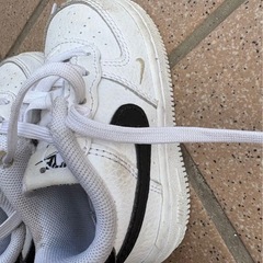 Nike Air Force 1 ベビーシューズ 11cm ホワイト/ブラックの画像