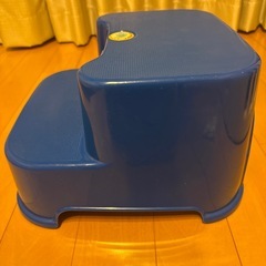 ｛値下げ】子供 こども 踏み台 2段 2テップ 青 ブルー　の画像