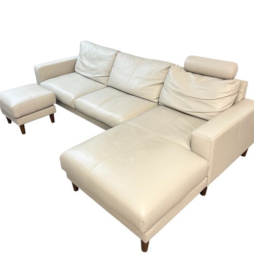 神戸市内✨️KEYUKA ケユカ カウチソファ アイボリー 3人掛け