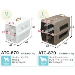 【新品未使用＆組み立て済み】アイリスオーヤマ/エアトラベルペットキャリー Lサイズ ATC-870 ダークグレーの画像