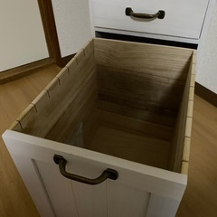 天然木スリムキッチンラックの画像