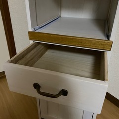 天然木スリムキッチンラックの画像