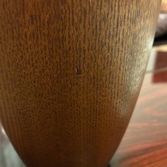 木製　花器　銅の落とし付きの画像