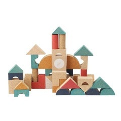 【おもちゃまとめ売り】コルク積み木　elou shapes 36ピースの画像