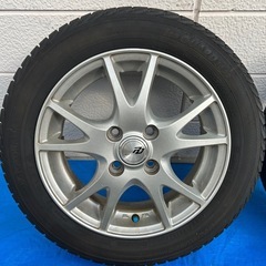 軽自動車、コンパクトPCD100 スタッドレスタイヤ付きアルミホイールの画像