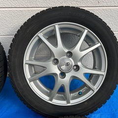 軽自動車、コンパクトPCD100 スタッドレスタイヤ付きアルミホイールの画像