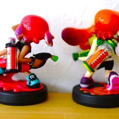 スプラトゥーン　amiibo ガール　ネオンピンク　+　ガールの画像