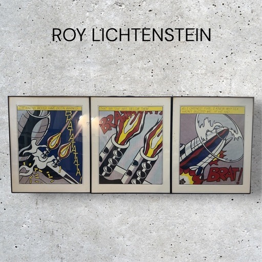 額装 ロイ・リキテンスタイン As I Opened Fire 3枚組SET