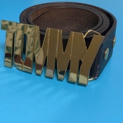 (売り切れました)TOMMY ゴールドバックル レザーベルト