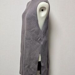 ZARA ザラ ハイネック ロングニットノースリーブ ロングベスト ほうじ茶色の画像