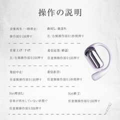 【新品】空気伝導イヤホン 耳掛け式 耳を塞がない ノイズキャンセリング 音漏れ抑制の画像