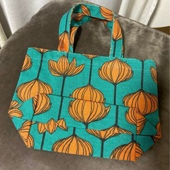 【新品】たまねぎ柄 トートバック ランチバッグの画像