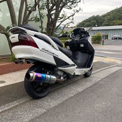 スズキ　スカイウェイヴ250タイプS　カスタム　実働中古車　低走行　タイヤ前後新品　バッテリー新品　オイル交換後引き渡し　書類ありの画像