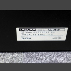 TASCAM CD-A500 タスカム 業務用CDプレーヤー ②の画像