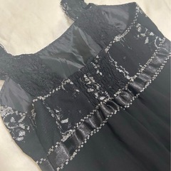 DELLISE NOIR ドレスワンピース 黒 Mサイズ レース ビーズ 上品の画像