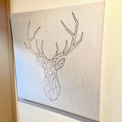 鹿DEER刺繍アート（刺繍絵）の画像