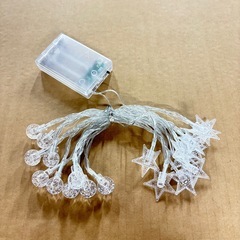 新品　2点セット LEDフェアリーライト6M 40球 LEDフェアリーライト 電池式 クリスマス ライト 常時点灯/点滅切替　の画像
