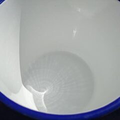 (2点セット)琺瑯(ホーロー) 容器 古道具バケツ 米びつ レトロ 青ブルーの画像