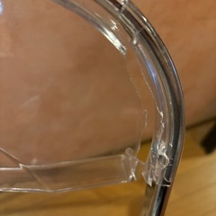 透明　折りたたみ椅子　クリアの画像