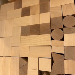 WAKU-BLOCK45 ワクブロック　積み木　白木の画像
