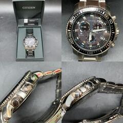 P429 可動 美品 箱付き / CITIZEN シチズン コレクション Eco-Drive エコドライブ VO10-6742F 腕時計 クロノグラフ ソーラーの画像
