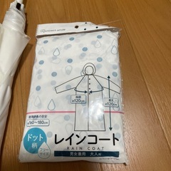 新品　ビニール傘　レインコートセットの画像