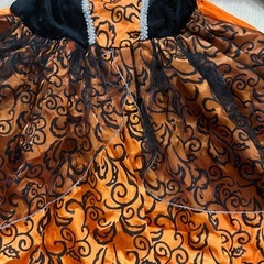 ハロウィンのコスチューム(オレンジと黒)の画像