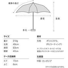 wpcの軽量折りたたみ日傘とノーブランドのビニール傘の画像