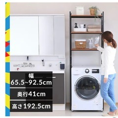 ランドリーラック 伸縮 LRP-301 ブラック　アイリスオーヤマの画像