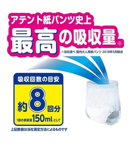 アテント 夜1枚安心パンツ Lサイズ 12枚入り　ななせっと7セット