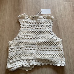 新品未使用♪ INGNI ♪かぎ編みベスト クロシェ編み ベスト ジレの画像