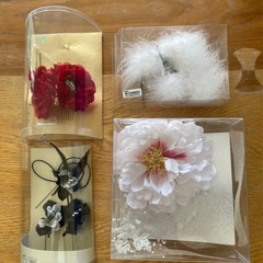 4点セット！結婚式&パーティーに【  コサージュ  】 【 ヘアピン 】いろいろの画像