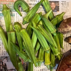 今日のお問い合わせでプレゼントあり　無農薬栽培採れたてオクラ＆さつまいも　まるごと果実ジャム2種などの画像
