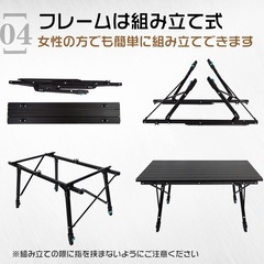 アウトドアテーブル　 ロール トップ 折りたたみ テーブル の画像