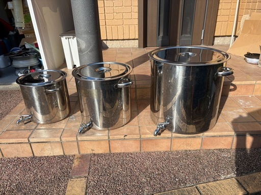 蛇口付きステンレス鍋